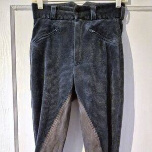 Goodfellow REAL Leather Full Seat Dressage Corduroy Breeches - Blue - Size 26